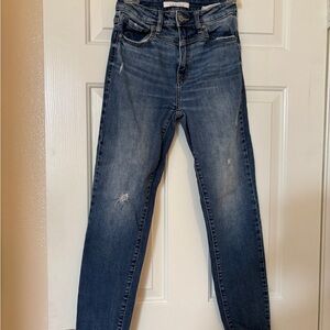Eunina Blue Skinny Jeans with Distressed Detailing